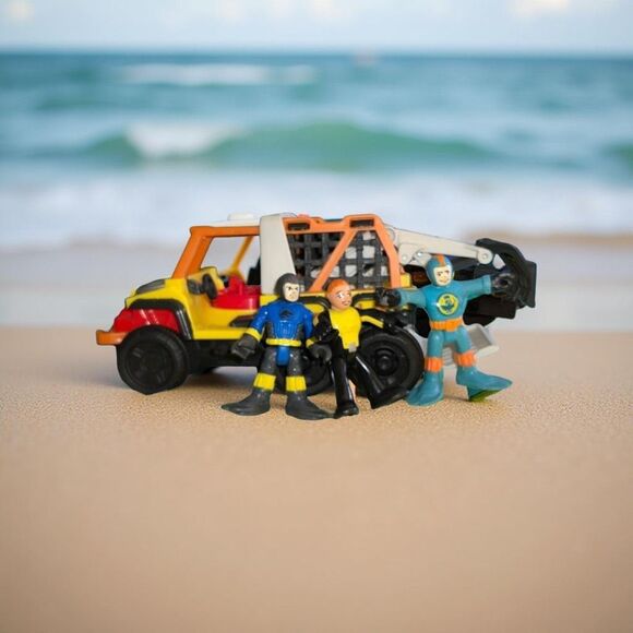 Fisher Price Imaginext Deep Sea Dive Jeep ATV Vehicle & 3 Diver Figures - Picture 1 of 8